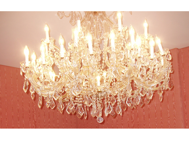 Parlor's Crystal Chandelier