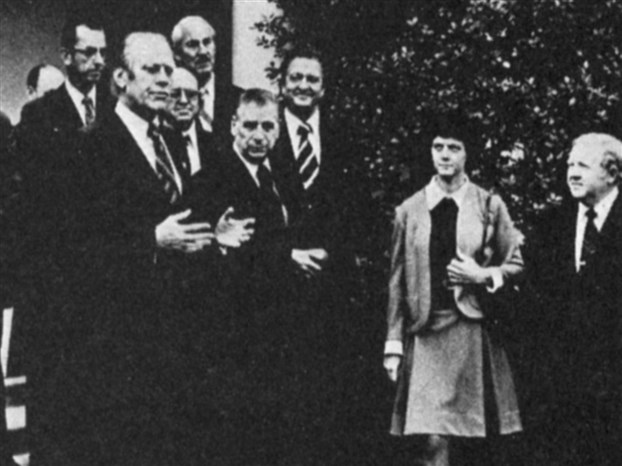 Carolyn Huntoon with President Ford
