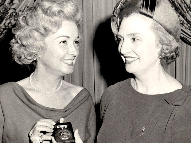 Gail Patrick receiving Woman of Year pin