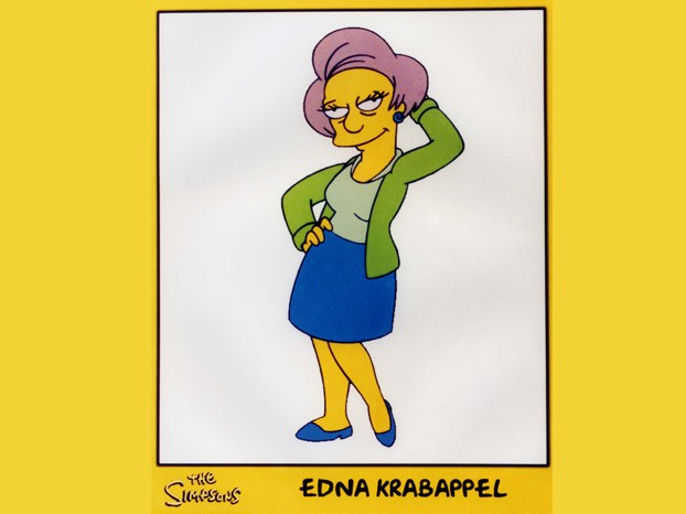 Edna Krabappel of  "The Simpsons"