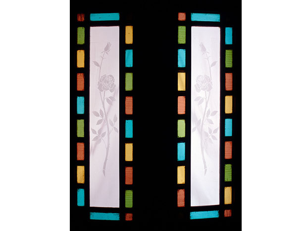 Stained Glass Door in Foyer